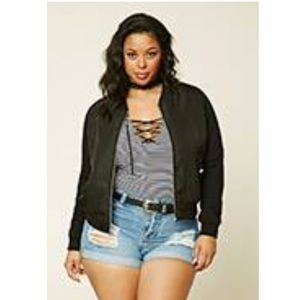 Plus size bomber jacket